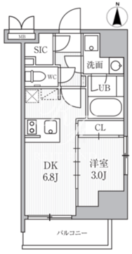 シーフォルム大井町2 1202 間取り図