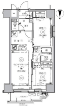 リルシア新御徒町 401 間取り図