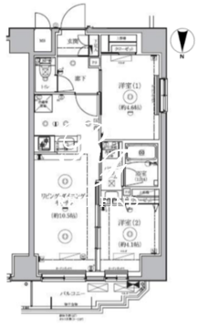 リルシア新御徒町 1001 間取り図