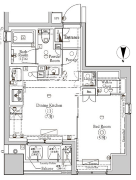 BPRレジデンス神田富山町 201 間取り図