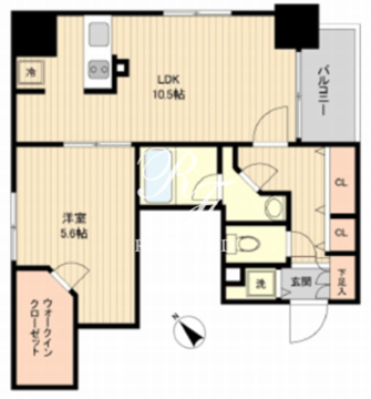ラクラス月島 901 間取り図