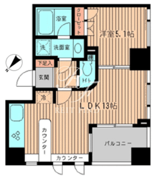 メゾンド日本橋三越前 801 間取り図