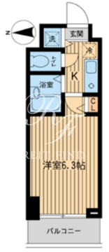 グランプレッソ河田町 402 間取り図