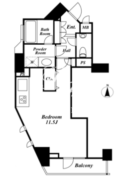 ドゥーエ西麻布1 901 間取り図