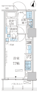 パークアクシス赤坂見附 503 間取り図