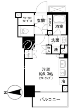 パークリュクス虎ノ門 702 間取り図