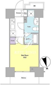ラベイユ麻布十番 504 間取り図