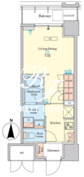 ＲＪＲプレシア菊川駅前 1105 間取り図