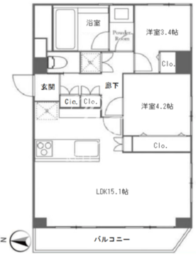 ヴェルデ青山 202 間取り図