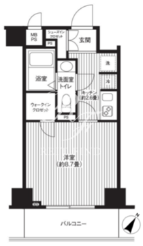 カスタリア初台 503 間取り図