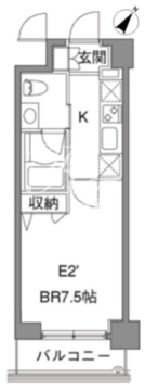 カスタリア中目黒 320 間取り図