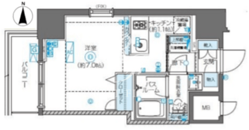 ズーム東新宿 904 間取り図