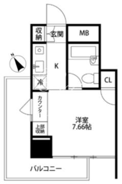 メゾン・ド・ヴィレ麻布台 1407 間取り図
