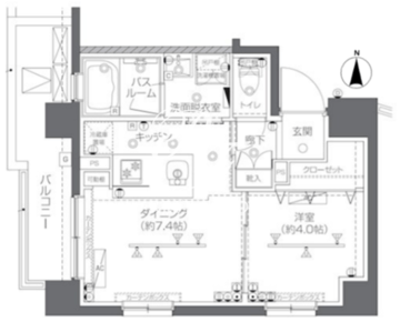 ズーム椎名町 304 間取り図