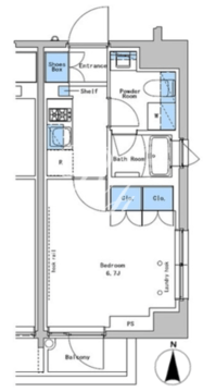 ブラウ戸越銀座テラス 104 間取り図