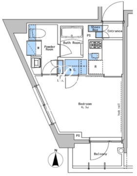 ブラウ戸越銀座テラス 401 間取り図
