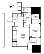 朝日マンション五反田 603 間取り図