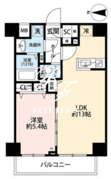 プレール・ドゥーク浅草5 801 間取り図