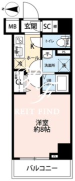 プレール・ドゥーク浅草5 502 間取り図