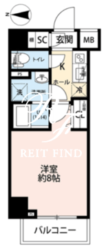 プレール・ドゥーク浅草5 903 間取り図