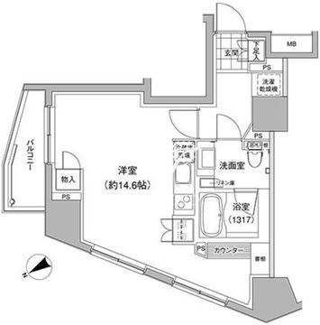 パークハビオ元麻布 1101 間取り図