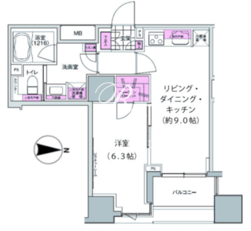 プレジリア東日本橋 705 間取り図