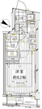レガリス四谷 202 間取り図