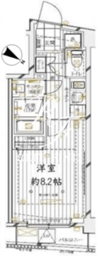 レガリス四谷 302 間取り図