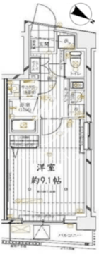 レガリス四谷 602 間取り図