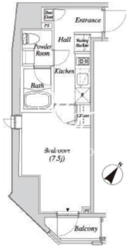クレセント虎ノ門新橋 504 間取り図