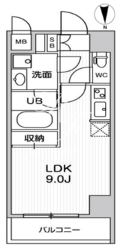 オルタナ住吉 204 間取り図