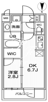 オルタナ住吉 606 間取り図