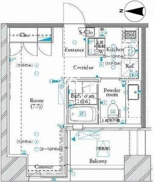 ザ・タワー芝浦 801 間取り図
