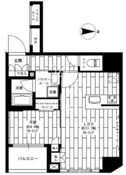 グランドコンシェルジュ蔵前 503 間取り図