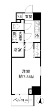 モンレーヴ御徒町 203 間取り図