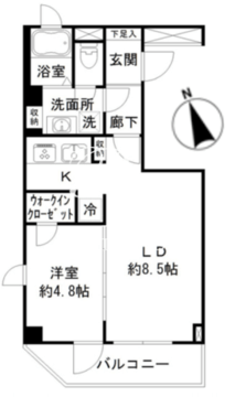サクレ九段上 601 間取り図