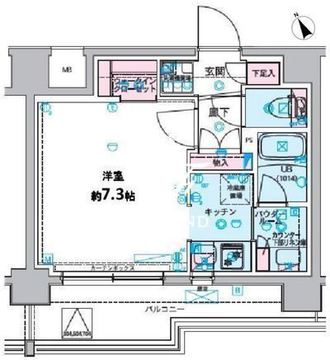 ジェノヴィア水天宮前スカイガーデン 404 間取り図