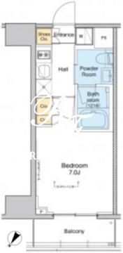 プラウドフラット戸越銀座 207 間取り図