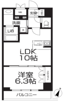 ラクラス押上 101 間取り図