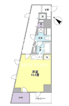 TKフラッツ渋谷 101 間取り図