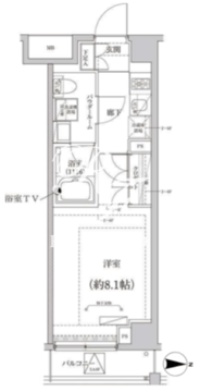 クリアルプレミア大島 208 間取り図