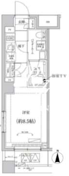 クリアルプレミア大島 401 間取り図