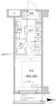 クリアルプレミア大島 406 間取り図