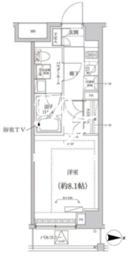 クリアルプレミア大島 408 間取り図