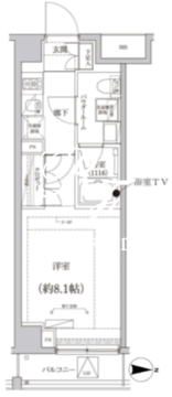 クリアルプレミア大島 503 間取り図