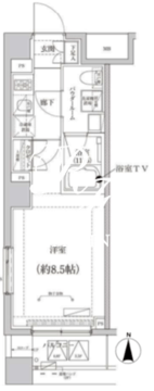 クリアルプレミア大島 601 間取り図