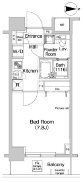 プラウドフラット森下3 206 間取り図