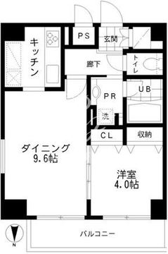 レジディア文京本郷2 904 間取り図