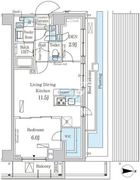 パークアクシス市谷加賀町 405 間取り図 ?>