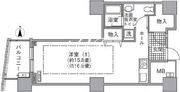 アクティ汐留 2613 間取り図